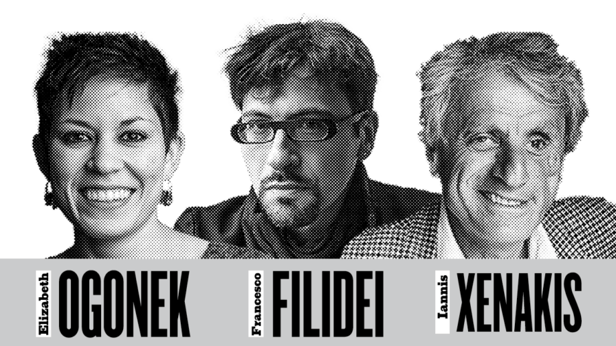 Elizabeth Ogonek, Francesco Filidei, Iannis Xenakis © LMN Berlin