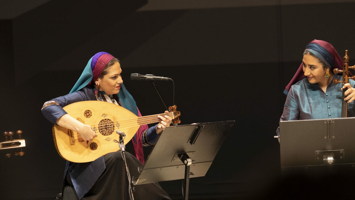 Shivā Ahmadisepehr, Kimia Nikpourfarokh, Gastkonzert des Mahbanoo Ensembles am 27.09.23 bei der musica viva im Prinzregententheater © BR/Astrid Ackermann