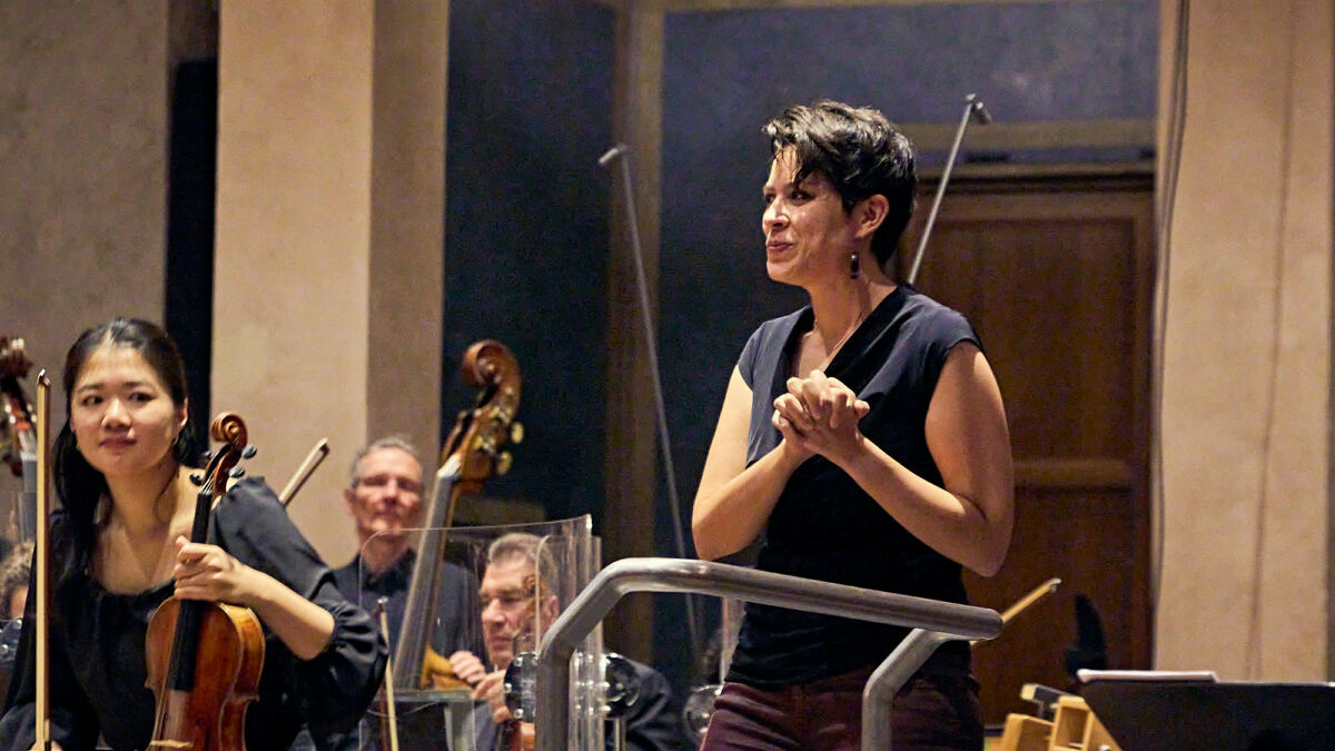 Elizabeth Ogonek. musica viva Konzert am 12. April 2024 mit dem BRSO und François-Xavier Roth © BR/Severin Vogl